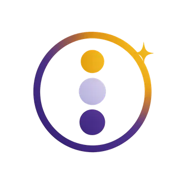 Number Mystique logo - cosmic halo with aligned orbs